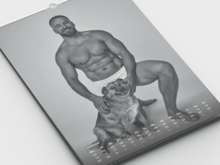 Jahreskalender A3 "Mitgefühl ist sexy" Erotik für den Tierschutz 2024