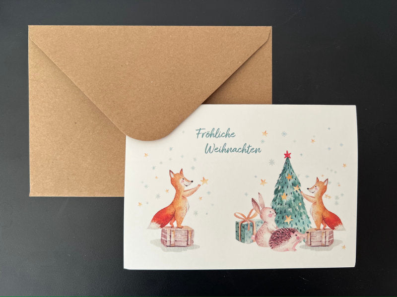 Klappkarten / Weihnachtskarten "Tannenbaum" 3er Set