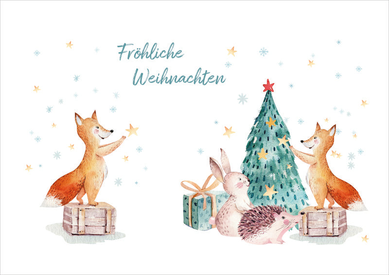 Klappkarten / Weihnachtskarten "Tannenbaum" 3er Set