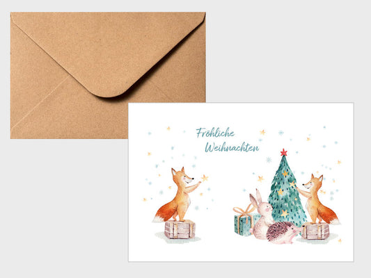 Klappkarten / Weihnachtskarten "Tannenbaum" 3er Set